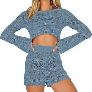Two piece swim coverup